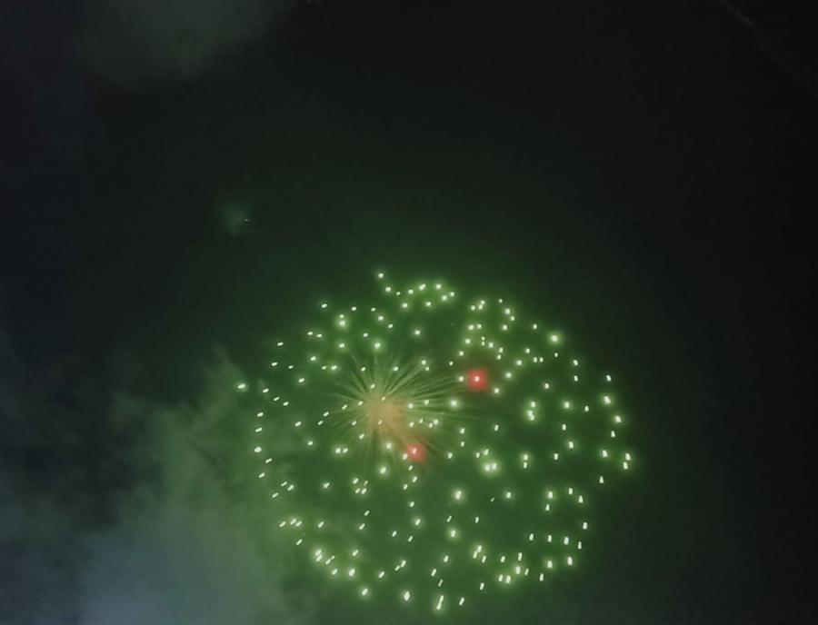 Fuegos artificiales en las fiestas patronales
