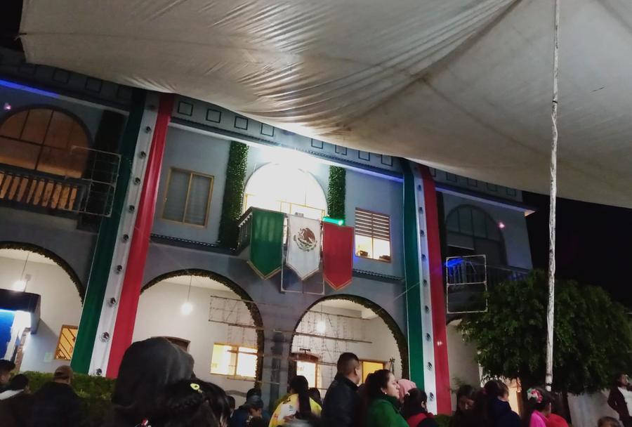 Presidencia Municipal en la noche del 15 de septiembre