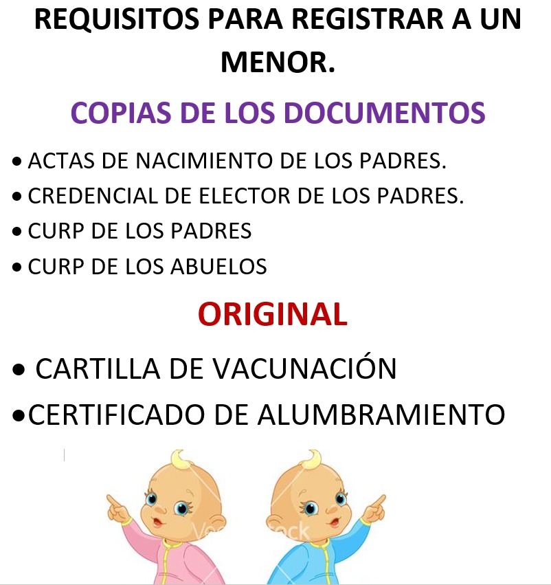 Requisitos Nacimiento · Registro Civil